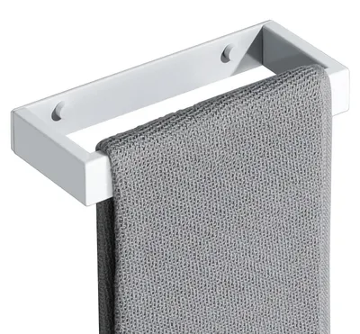 Immagine prodotto di Portasciugamani senza foratura, bianco, per il bagno, in acciaio inossidabile, 20 cm