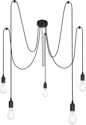 Produktbild von Globo Lighting Hängeleuchte Metall schwarz, 5x E27
