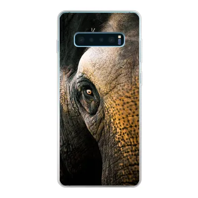 Produktbild von MuchoWow® Handyhülle Schutzhülle Hülle für Samsung Galaxy S10 Plus Elefant - Nahaufnahme - Tiere - Natur Silikon Softcase Handy Hülle - Schutzhülle