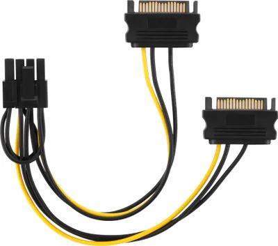 Produktbild von Grafikkarten-Stromkabel 2-mal SATA-Strom > PCIe 6+2-pin