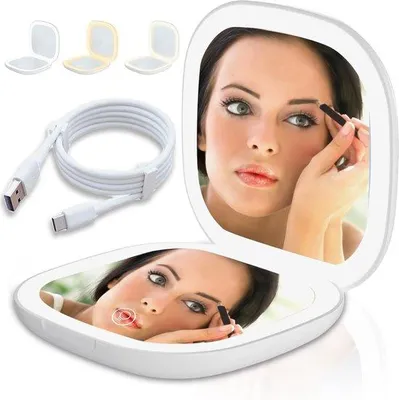 Immagine prodotto di Specchio da mano con ingrandimento 1x/5x e illuminazione