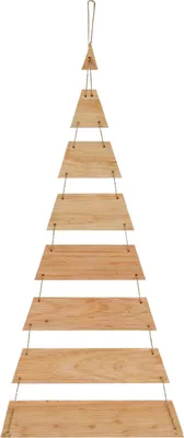Immagine prodotto di be4nature albero di Natale sospeso in legno DIY 46 x 100 cm – decorazione da parete naturale e natalizia da appendere, stile rustico