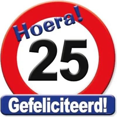 Produktbild von Paperdreams Kronenschild-Verkehrsschild – 25 Jahre