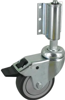 Produktbild von Apparaterollen Leiterrolle Ø75mm TPE Gummi Anschraubplatte
