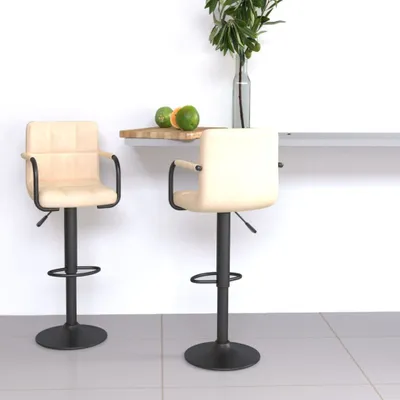 Produktbild von Cloris Designermöbel Barhocker 2er Set Creme Samt 2024 Neu