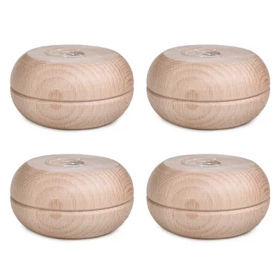 Produktbild von Möbelfuße aus Holz Schrankfüß Kugelfuß Kreisform 4er Set Massivholz H: 5cm
