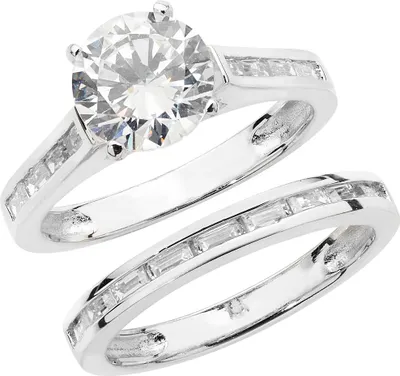 Productafbeelding van Bruidssieradenset voor dames, zilver 925, met zirconiumoxide, maat 53 (16.9); TRS22397RSM