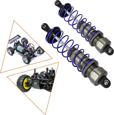 Obrázok produktu pre 2ks Kovový tlmič nárazov pre 1/10 RC autá Náhradné diely Príslušenstvo (92mm)