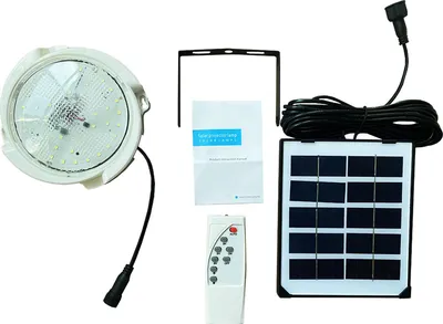 Zdjęcie produktu dla 45W 50LEDs Solarne światło sufitowe Dekoracja wnętrz Światło korytarzowe Światło wykrywające światło Zdalne sterowanie