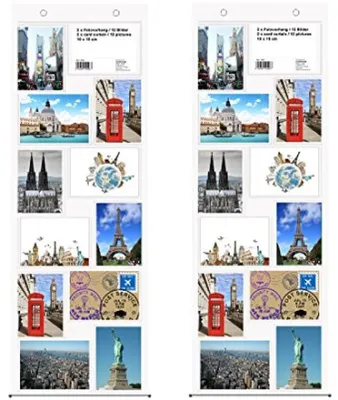 Produktbild von PromoHome® Fotovorhang 2x12 Fotos 10x15 cm - Hoch- & Querformat - Transparentes Kunststoff