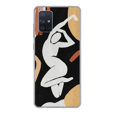 Produktbild von MuchoWow® Handyhülle Schutzhülle Hülle für Samsung Galaxy A51 5G Frau - Silhouette - Grau Silikon Softcase Handy Hülle - Abbildung