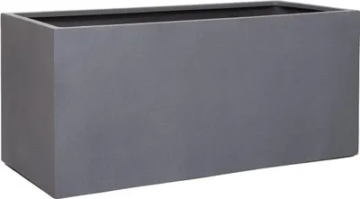 Produktbild von VIVANNO Pflanztrog Fiberglas MAXI Kasten, Graphitgrau matt - 100x45x45 cm