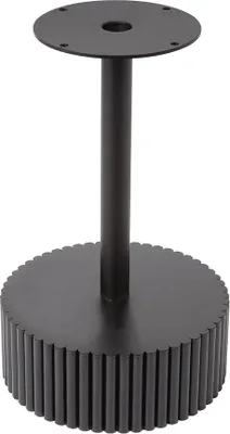 Produktbild von Metall Tischgestell ⌀30 cm Riffelstruktur Rund Schwarz Matt Tischbasis Loft Ohne Platte