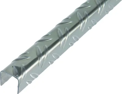 Image de Alberts 467746 Profilé en U, cannelé, aluminium, brillant, 2000 x 29,5 x 29,5 mm