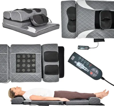 Image de Tapis de massage vibrant pour massage du dos sur chaise Matelas 170x60 cm Gris