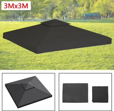 Image de SWANEW Toiture de rechange Toiture de pavillon pour pavillon de jardin Couverture de pavillon 3x3M
