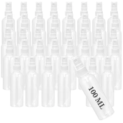 40er Set 100 ml Sprühflaschen, Feinsprühnebel, transparent, nachfüllbar