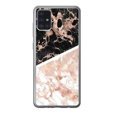 Produktbild von MuchoWow® Handyhülle Schutzhülle Hülle für Samsung Galaxy A52 5G Marmor - Rosa - Weiß - Schwarz Silikon Softcase Handy Hülle - Umschlag
