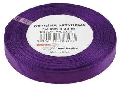 Image de Ruban de satin violet 12mmx32m
