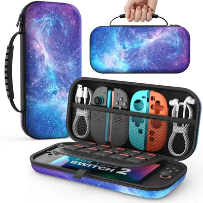 Produktbild von MoKo Tasche für Nintendo Switch 2 (2025) – Sternenhimmel, Größe 29.5 x 14.5 x 5.6 cm