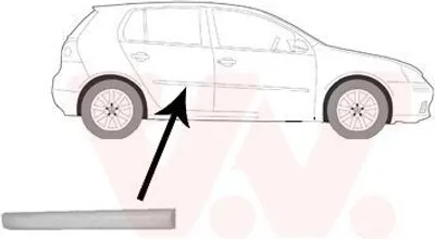 Produktbild von VAN WEZEL Zierleiste für die Tür Hinten Rechts Leiste für VW Golf V Schrägheck (1K1) 5894426
