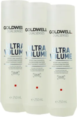Produktbild von Goldwell Dualsenses Ultra Volume 3 x 250 ml Bodifying Shampoo für feines Haar Set