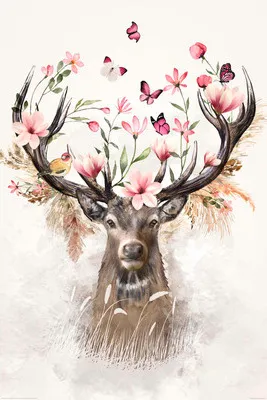 Produktbild von Maxiposter Sweet Deer 61x91,5 cm