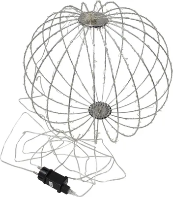 Produktbild von Hellum 3D LED-Metallkugel F1885, warmweiß, mit Timerfunktion (1 Stk.)