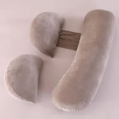 Immagine prodotto di Inovra - Cuscino a forma di U per gravidanza - Cuscino per l'allattamento - Cuscino per dormire su un lato - Copertura rimovibile - Supporto lombare migliorato - Supporto per schiena e addome