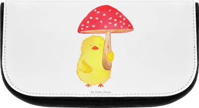 Produktbild von Mr. & Mrs. Panda kosmetiktäschchen Küken Fliegenpilz - Weiß - Geschenk, Ostern, Organizer, Kulturbeutel, Glückspilz, kosmetiktasche klein, Osterdeko, Make-Up Tasche