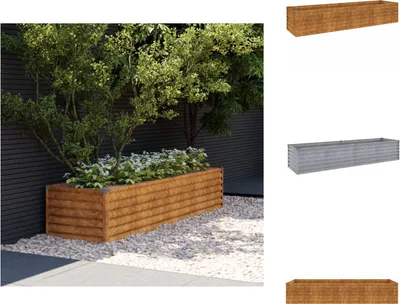 Obrázok produktu pre vidaXL Zvýšený záhon 194x50x36 cm Corten oceľ - Kvetináče a sadenice