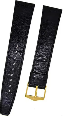 Produktbild von FORTIS Uhrenarmband Swiss Made LEDER schwarz Dornschließe 14mm