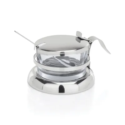 Image de Service à parmesan/confitures avec cuillère en acier inoxydable Ø 9 cm