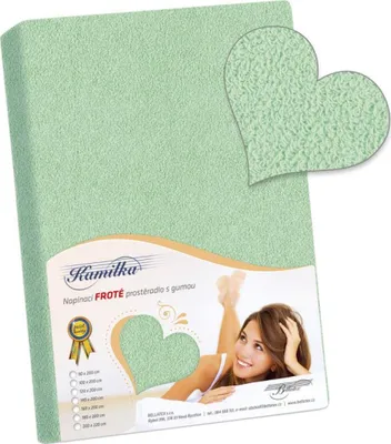 Obrázek produktu pro Prostěradlo froté - Zelená - 140x200