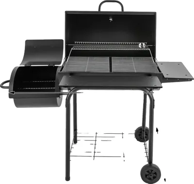 Obrázek produktu pro Gril na dřevěné uhlí, velká grilovací plocha, odolná konstrukce, černá barva