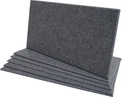 Obrázek produktu pro sada 6 akustických stěnových panelů HWC-L52, akustické stěnové panely, zvukově pohlcující plocha 1m2 60x30cm  šedá