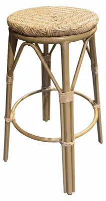 Image de Tabouret de terrasse en ROTIN SYNTHETIQUE Beige pour Exterieur
