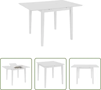 Obrázek produktu pro The Living Store Rozkládací jídelní stůl bílý (80-120)x80x74 cm MDF