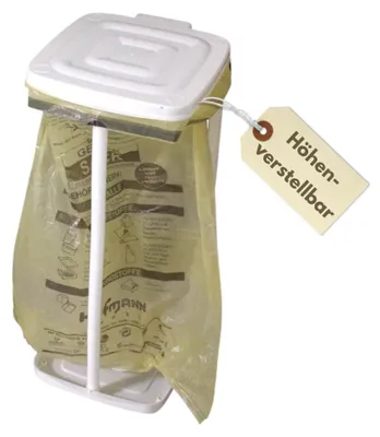 Produktbild von Gelber Sack Ständer mit Deckel Müllsackständer Mülleimer Gelber Sack Behälter Müllsackhalter Höhenverstellbar Müllständer Müllbeutelhalter Ständer für Müllsack