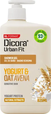 Image de Gel douche au yaourt et à l'avoine DICORA 825 ml