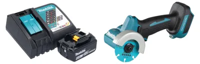 Image de Makita DMC 300 RG1 Meuleuse d'angle sans fil 18 V 76 mm Brushless + 1x batterie 6,0 Ah + chargeur
