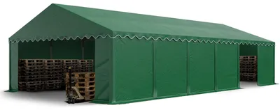Immagine prodotto di TOOLPORT Tendone deposito 6x12 m PVC 750 N tenda capannone verde scuro telaio perimetrale e rinforzo del tetto