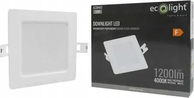 Immagine prodotto di Apparecchio da incasso quadrato bianco 17cm da incasso LED 12W Ecolight EC20452