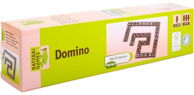Zdjęcie produktu dla Domino NG w drewnianym pudełku, 55 płytek