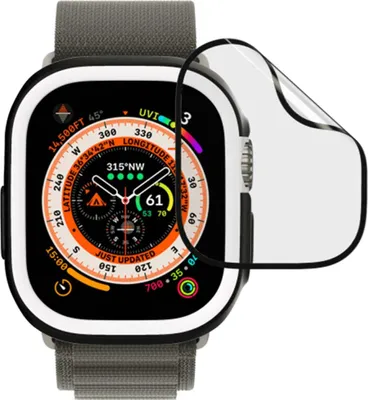 Produktbild von Rhinoshield, 3D Schutzglas für Apple Watch Ultra mit flexiblem stoßfestem Rahmen, Transparent