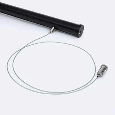 Produktbild von Aluminiumprofil Hängend Rund 2m für LED Streifen bis 16 mm Schwarz 2 m Schwarz transluzent