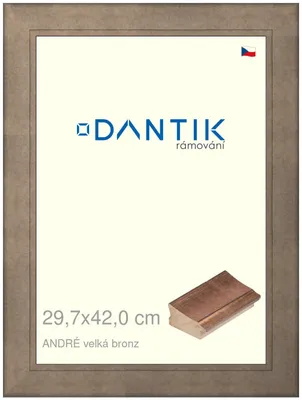 Obrázek produktu pro DANTIK rámeček 29,7x42 | ANDRÉ velká bronz (Plexi Čiré)