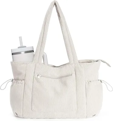 Produktbild von PromoHome® Damentasche – Große Handtasche mit Reißverschluss und 15,6-Zoll-Laptopfach – Tote Bag für Arbeit, Schule, Universität, Büro und