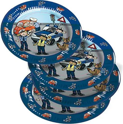 Produktbild von Polizeieinsatz Pappteller 8er Set