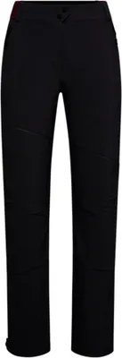 Schwarze Softshellhose Orizon Pant W von La Sportiva mit geradem Bein und Knopfverschluss